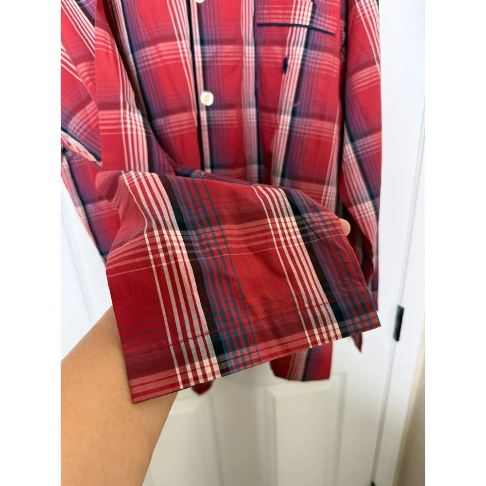Polo Ralph Lauren Woven Pajama Shirt Red Plaid Tartan Mens XL NWT